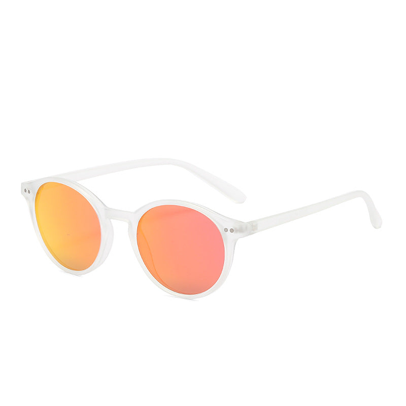 Round Polarized Full Rim Frame Sunglasses