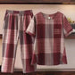 Plaid Two-piece Set Of All-match Slacks