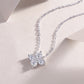 Lucky Four-Leaf Clover - A Fashionable And Light Luxury Jewelry Pendant Necklace Set With Top-quality Moissanite, S925 Silver Plated Platinum