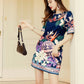 Summer Temperament Goddess Fan Clothes Ladies Floral Loose And Thin Fashion Dress
