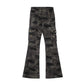 Multi-Pocket Flared Slimming Camo Denim Jeans
