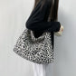 Corduroy Leopard Print Crossbody Bag
