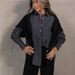 Women's Plus Size Striped Work Casual Long Sleeve Shirt