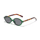 Plain Glasses Retro Oval Frame Sunglasses
