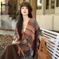 Ethnic Style Travel Warm Air Conditioning Thickened Tassel Shawl