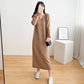 Womens Relaxed Minimalist Knee Length Knit Dress