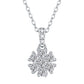 Snowflake Dance - A Fashionable And Light Luxury Jewelry Pendant Necklace Set With Top-quality Moissanite, S925 Silver Plated Platinum