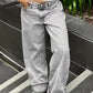 Loose Casual Straight-leg Jeans With Side Pockets For Women