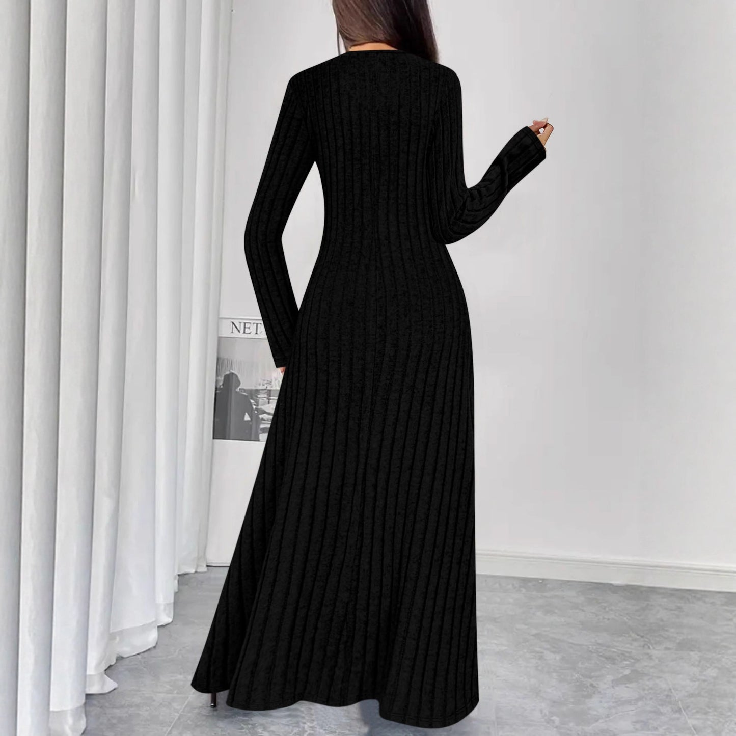 Stylish And Elegant V Neck Womens Dress