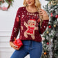 Casual Christmas Sweater For Women With Gingerbread Man Design