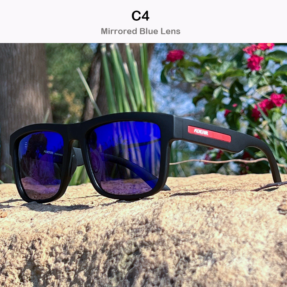 Square Polarized Sunglasses Large Frame Cover Face Men's And Women's Travel Glasses