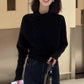 French Semi-high Neck Women's Thick Lazy Style Inner Wear Knitted Sweater