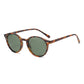 Round Polarized Full Rim Frame Sunglasses