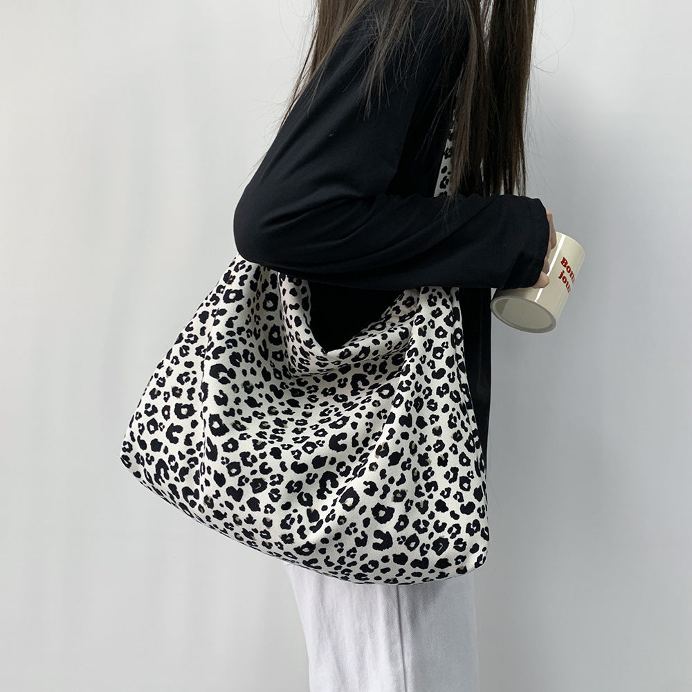 Corduroy Leopard Print Crossbody Bag