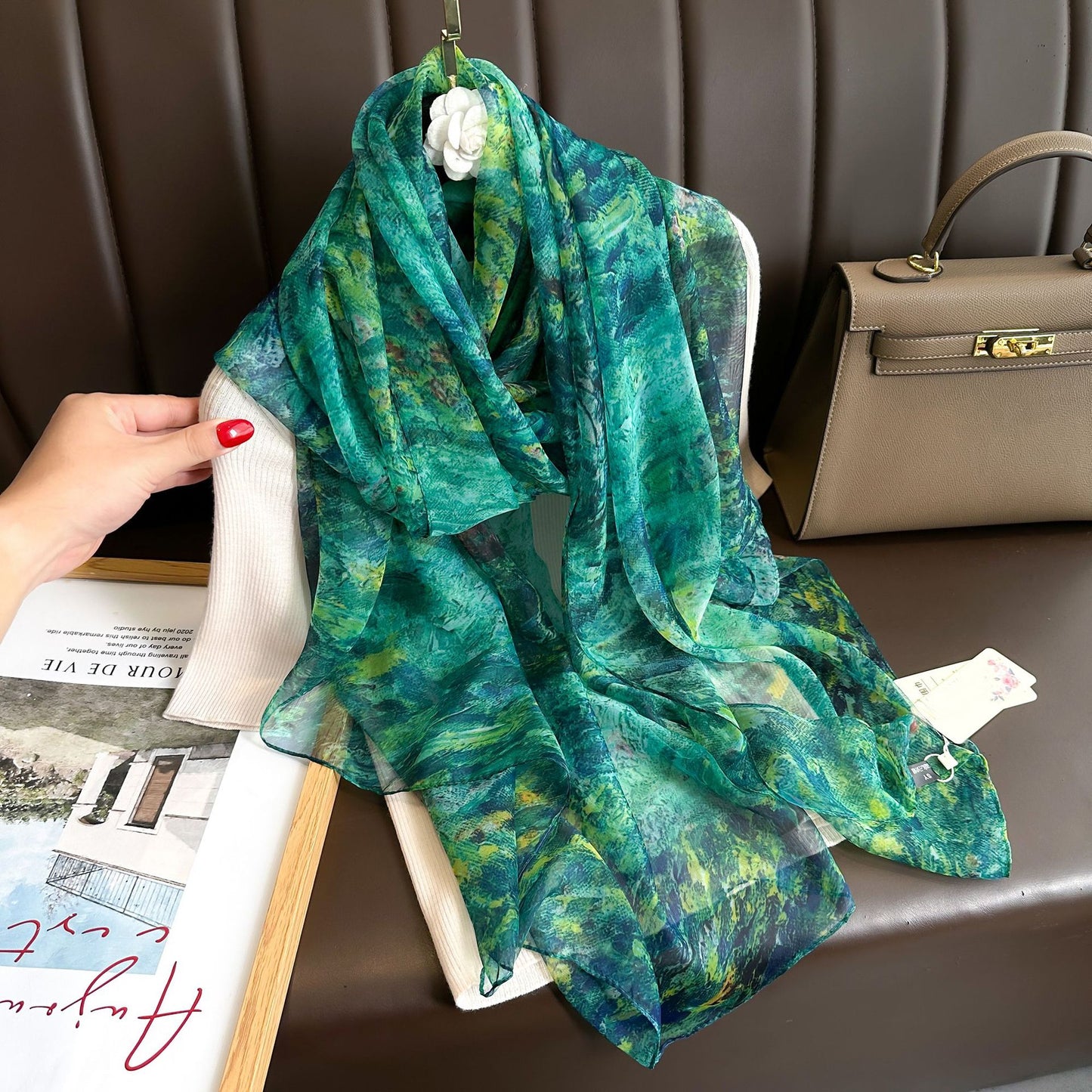 Yarn Cashew Printed Beach Travel Sun Protection Scarf