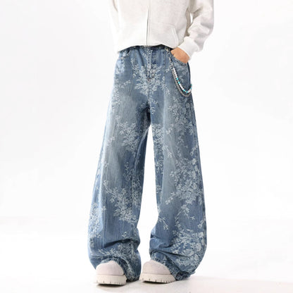 High-waisted, Loose-fitting Wide-leg Pants With A Retro Straight Cut