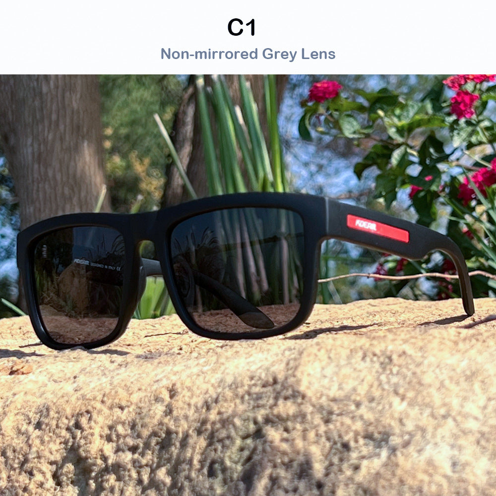 Square Polarized Sunglasses Large Frame Cover Face Men's And Women's Travel Glasses