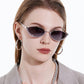 Small Frame Metal Sunglasses Sun Protection Plain Sun Glasses