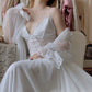 Two Piece Set Of Women's Mesh Suspender Nightgown