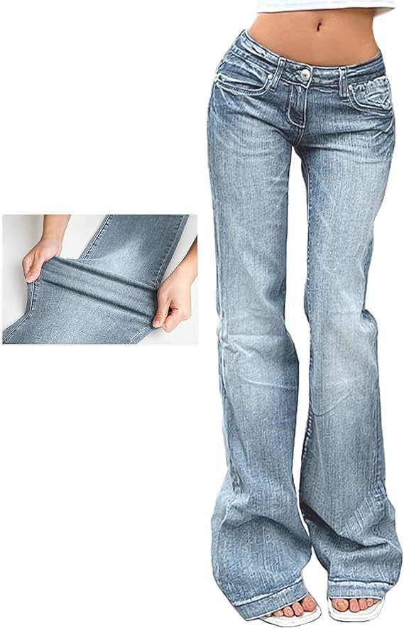 Women's Jeans American Retro Spicy Girl Bell-bottom Pants Slim And Slimming Stretch