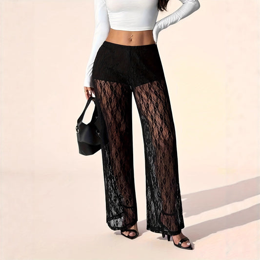 Versatile Summer Japanese Style Casual Slimming Lace Wide-leg Pants