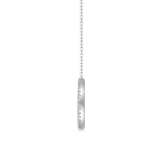 Reciprocating - Set With Top-quality Moissanite, Fashionable And Light Luxury Jewelry, Silver Pendant Necklace S925, Silver Plating, Platinum, Gold, Rose Gold