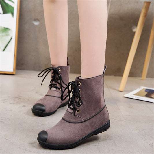 Women's Lightweight Non-slip Outer Wear Waterproof Martin Boots