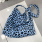 Corduroy Leopard Print Crossbody Bag