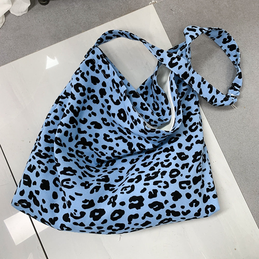 Corduroy Leopard Print Crossbody Bag